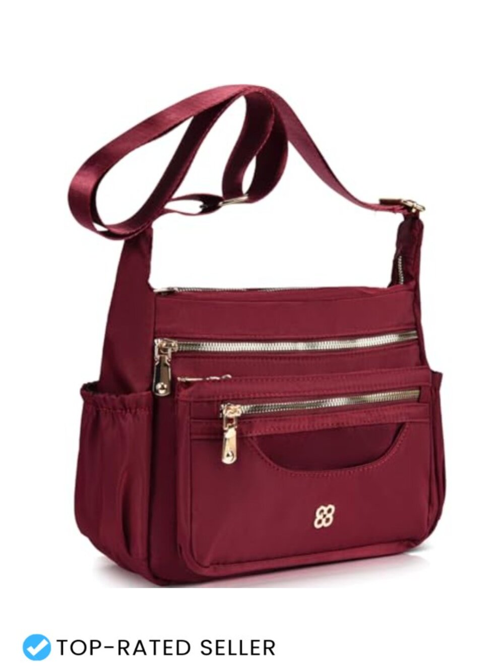 Nylon Waterproof Messenger Bag Lightweight Travel Crossbody Purse Multiple